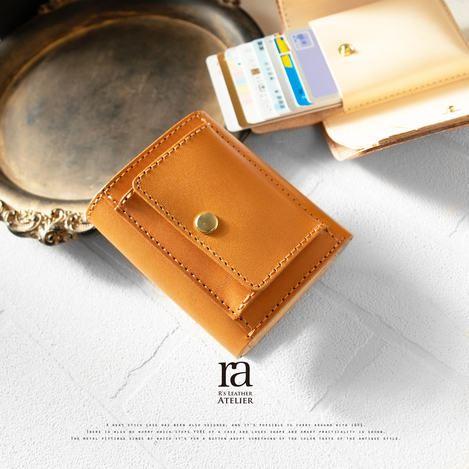 HERZ mini長財布 Begin　キャメル HERZ mini長財布 Begin キャメル 革と共に ～Begin～」本店小物