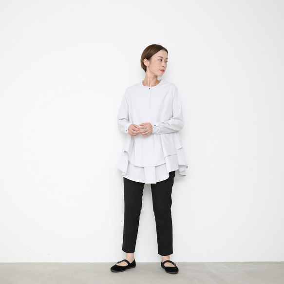 Kasane blouse / ghostwhite 10枚目の画像