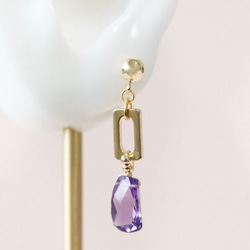 耳環 &amp; 耳環 autunno [紫水晶] 第4張的照片