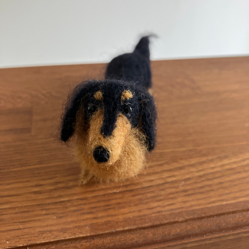 羊毛フェルト　ミニチュアダックス　ハンドメイド 羊毛フェルト ハンドメイド ミニチュアダックス ブラックタン 犬