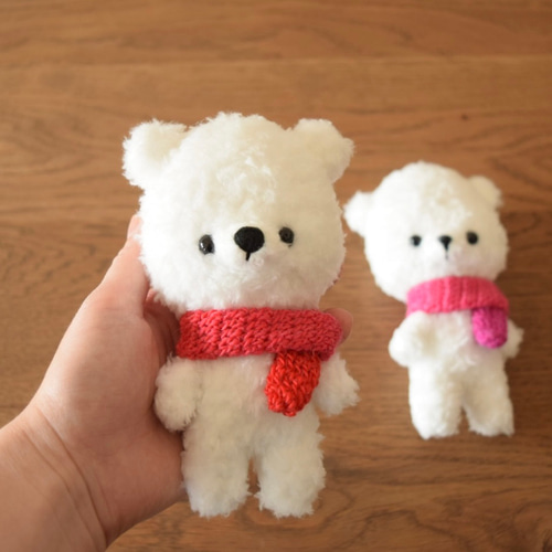 工場直売 ネックウォーマー 大人気 マフラー くま ふわふわ キッズ 佳かっ 体長10cm - 30cm