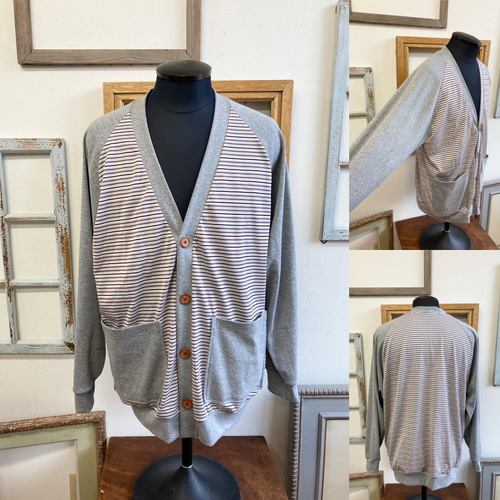 maio グレー カーディガン ボタン付き maio グレー カーディガン ボタン付き maio グレー カーディガン