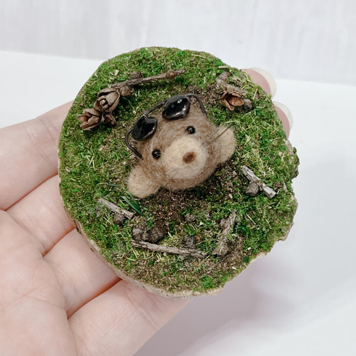 送料無料【くらぷらか】ひょっこりモグラさん 羊毛フェルト その他