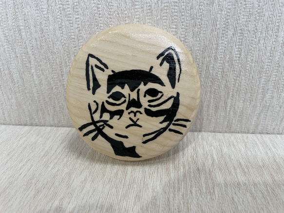木製マグネット（猫・犬イラスト付き） 2枚目の画像