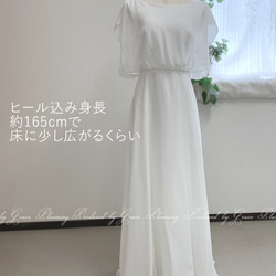 ウェディングドレス 白 半袖　袖あり シフォン スレンダーライン 結婚式 披露宴 前撮り 二次会清楚  gcd80026 14枚目の画像