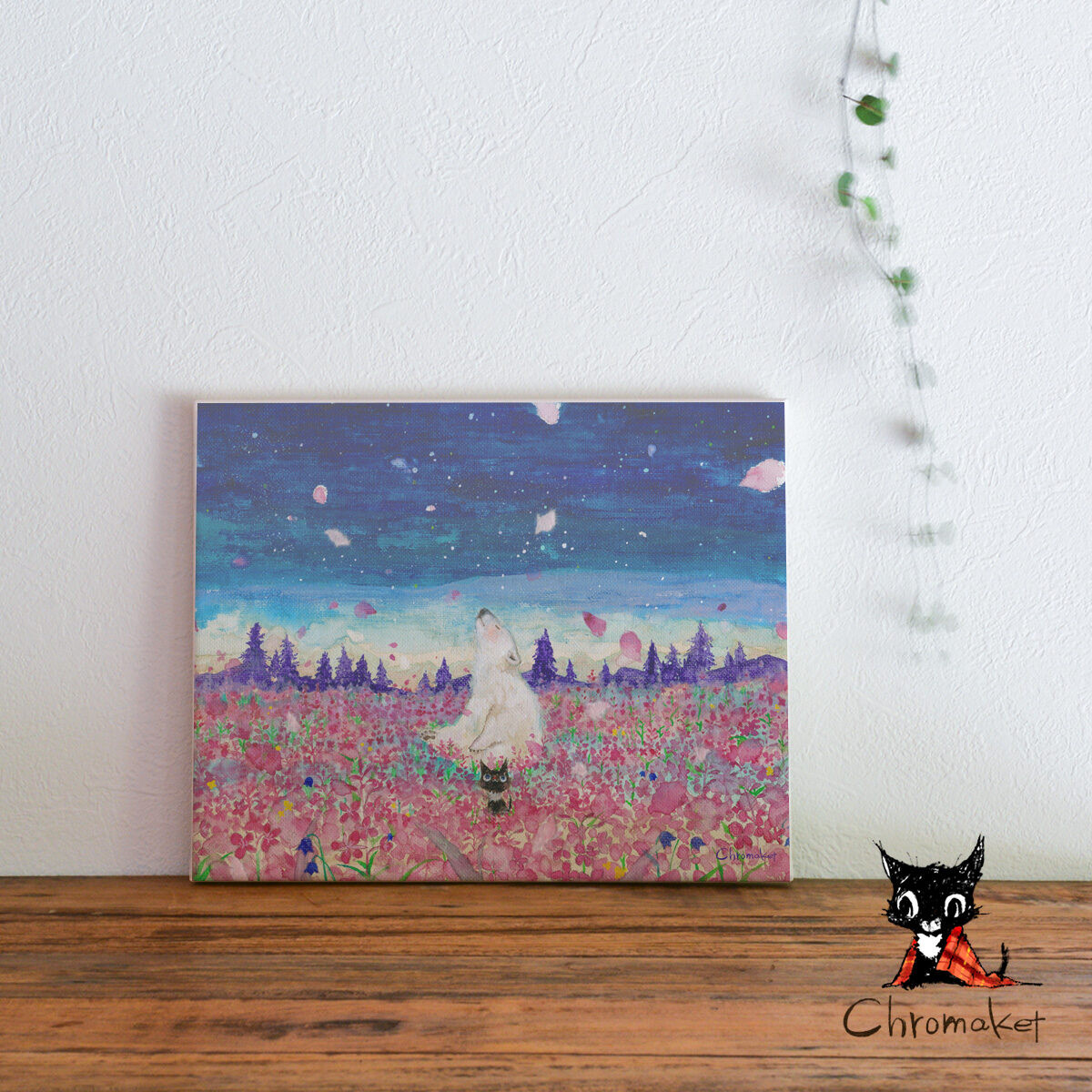 アートパネル くま お花