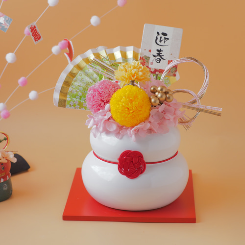 ROSE❣️お正月アレンジ❣️バラ、鏡餅、椿、雪うさぎ、プリザーブドフラワー❁⃘ 3479c9ad487aaa1ed0b13ba9c951d1