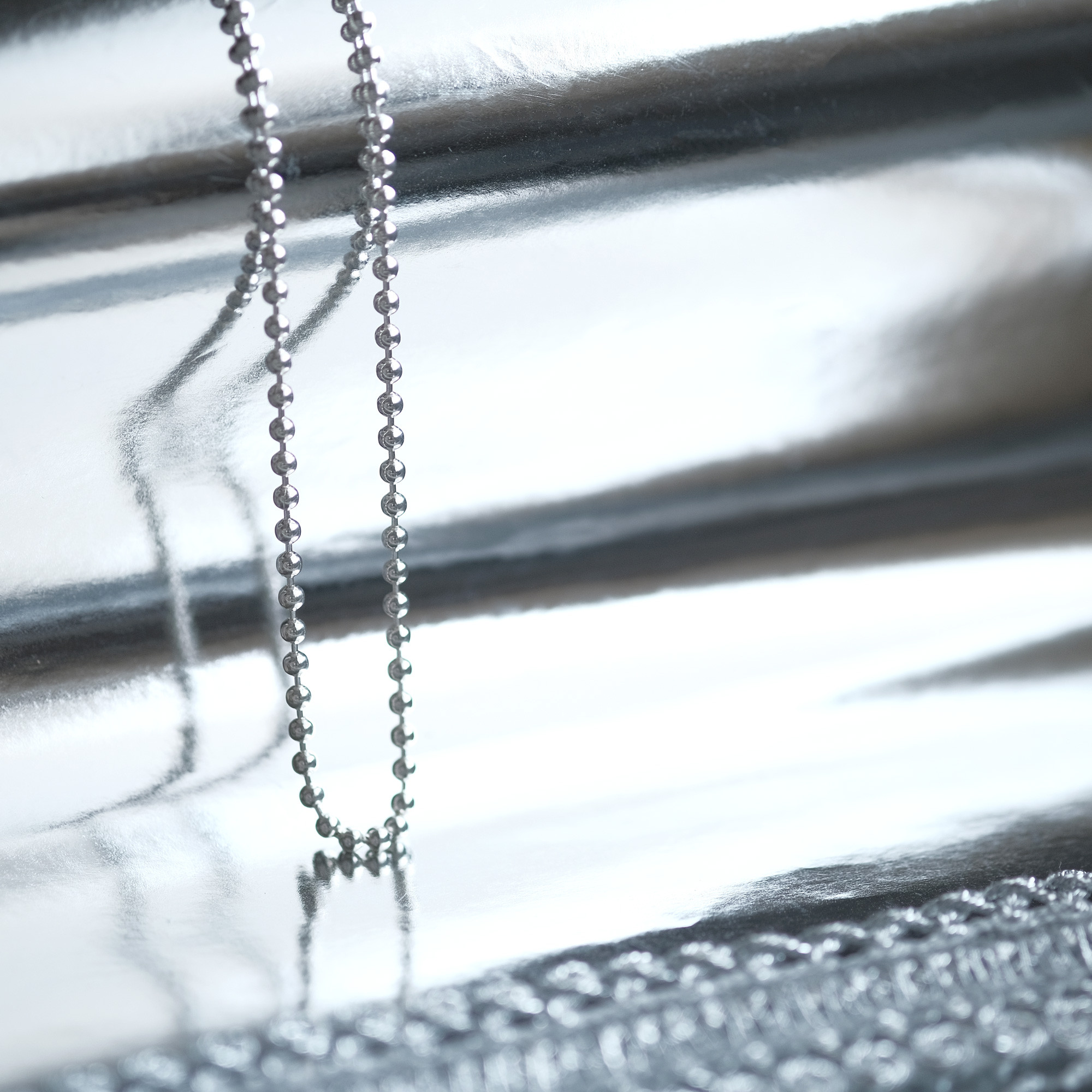 40cm ボール チェーン ネックレス シルバー925