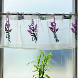 花柄 のれん カフェカーテン ２枚入り かわいい 100cm×100cm 1360円→900円 レビュー特典 幅92㎝ × 丈55㎝ カフェカーテン 花