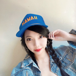 江田島靛藍色舞動之春 古蕫五片剪裁圓頂鴨舌棒球帽 baseball cap 第8張的照片