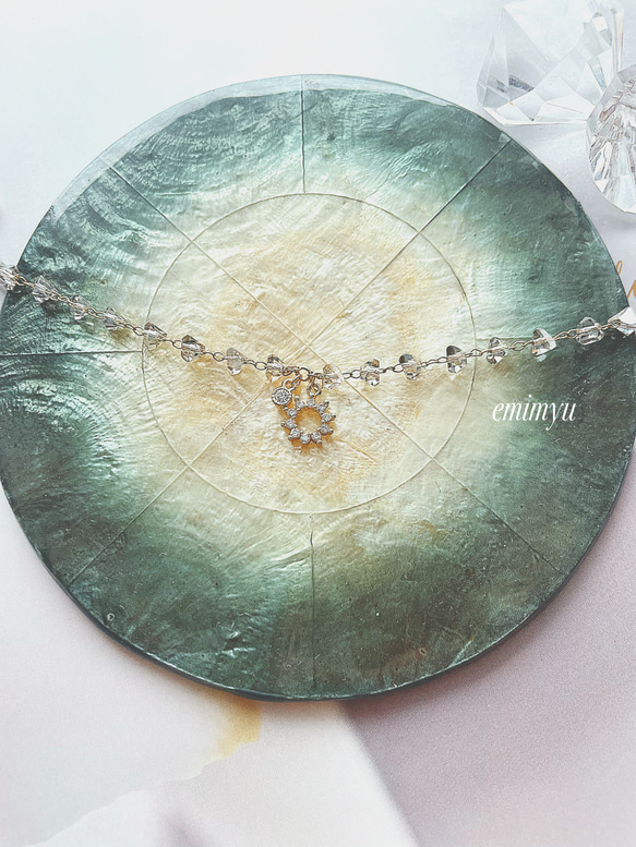 Crystal Stone Chain Zirconia Bracelet 4枚目の画像