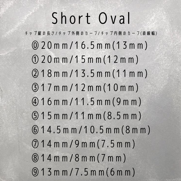 サイズ確認用ネイルチップ 3枚目の画像