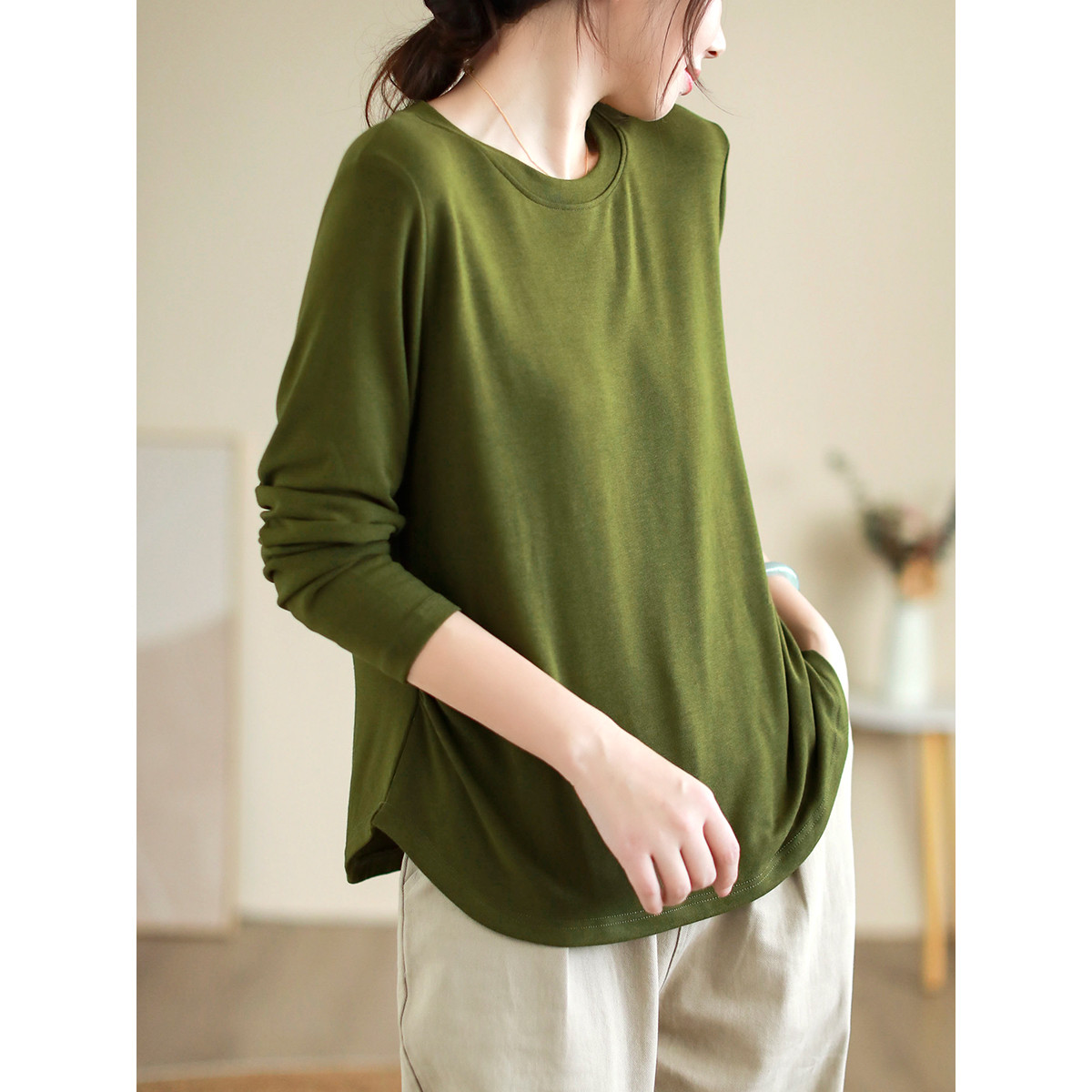 重ね着 トップス 長袖 カリテ 【未使用】qualite 秋服