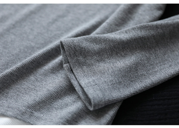 何枚でもほしいシンプル袖くしゅロンT♪ シンプル ロンT Tシャツ レディース トップス 長袖 カットソー クルーネック 15枚目の画像