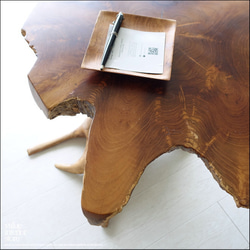 一枚板 無垢材 プリミティブサイドテーブルWS02 カフェテーブル コーヒーテーブル 花台 飾り棚 ナチュラル 三大銘木 6枚目の画像