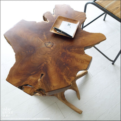 一枚板 無垢材 プリミティブサイドテーブルWS02 カフェテーブル コーヒーテーブル 花台 飾り棚 ナチュラル 三大銘木 8枚目の画像