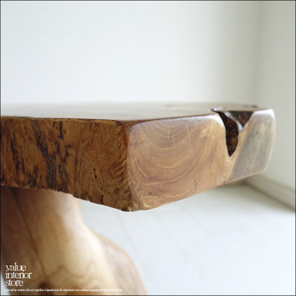 一枚板 無垢材 プリミティブサイドテーブルWS02 カフェテーブル コーヒーテーブル 花台 飾り棚 ナチュラル 三大銘木 3枚目の画像