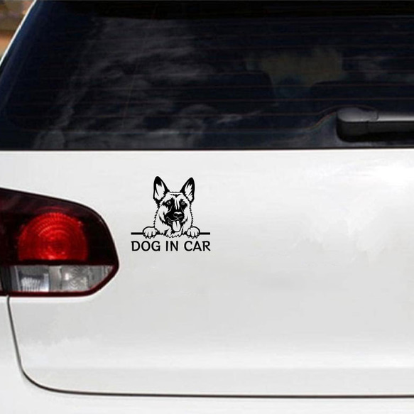 カッティングステッカー DOG IN CAR シェパード 2 2枚目の画像