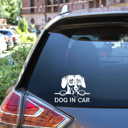 カッティングステッカー DOG IN CAR ダックスフンド 3枚目の画像