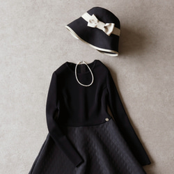 【一件百搭◎】絎縫材質對接洋裝【黑色】 第9張的照片