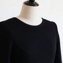 【一件百搭◎】絎縫材質對接洋裝【黑色】 第7張的照片