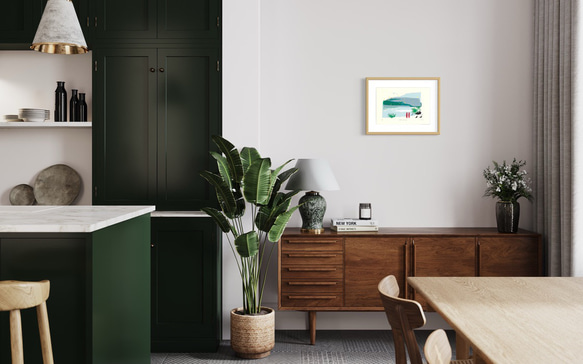 シルクスクリーン版画「Australian Wategos beach」海／青／サーフィン／絵画／コンテンポラリー 人気・おすすめ｜安定人気・収納便利におすすめ 丁寧対応 配送追跡可 人気ランキング上位