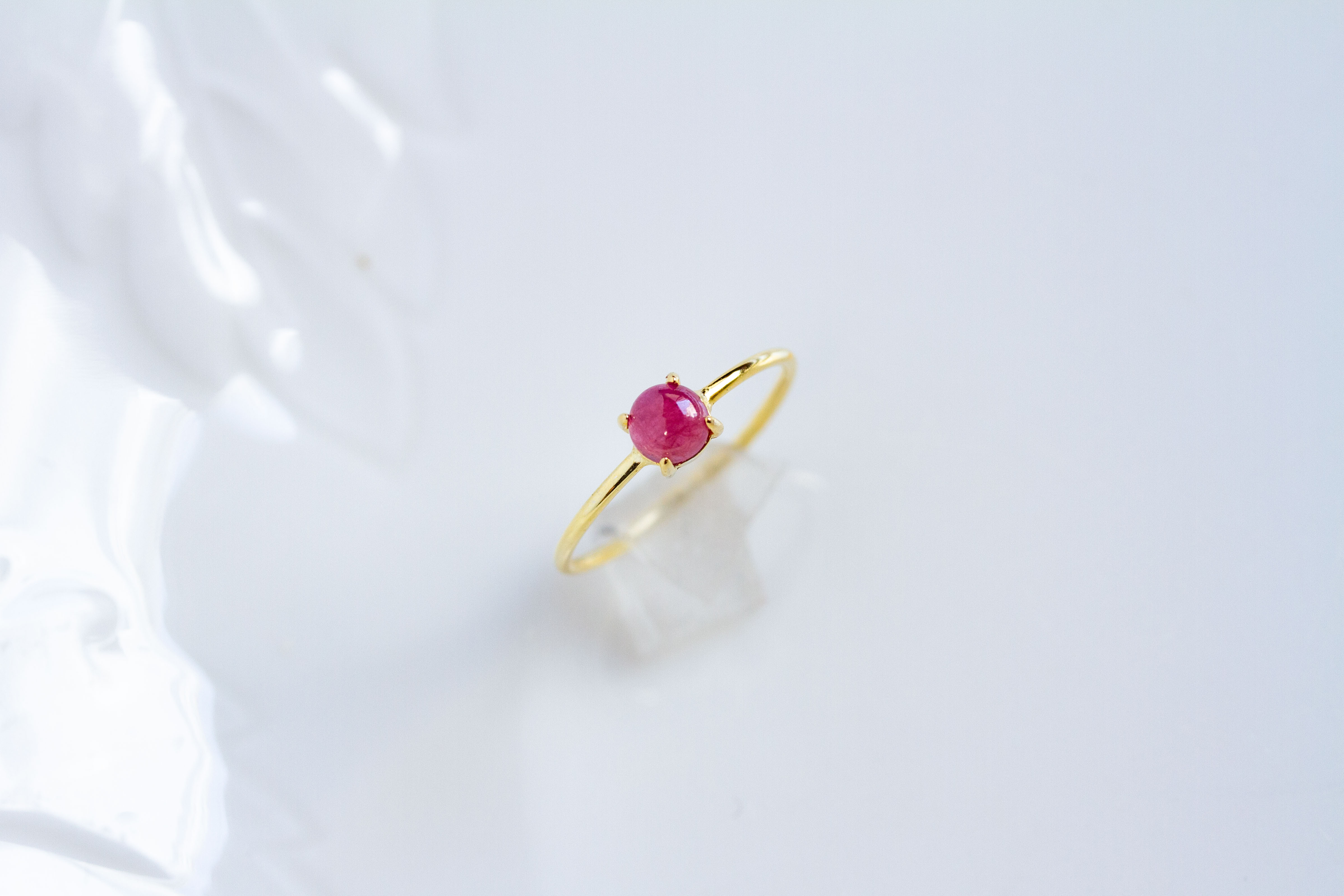 【 7月誕生石 】一粒ルビー爪留めリング　指輪　Silver925