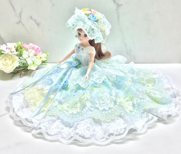 リカちゃん ドール 薔薇ドレス リカちゃん ドレス ドールドレス 人形服 手作り おしゃれ