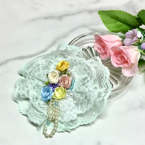 リカちゃん用着せ替えドレス 薔薇の刺繍たっぷりドレス パニエ