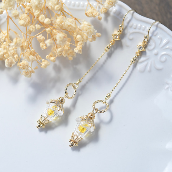 ロングランタン ピアス/イヤリング ピアス（フック・チェーン