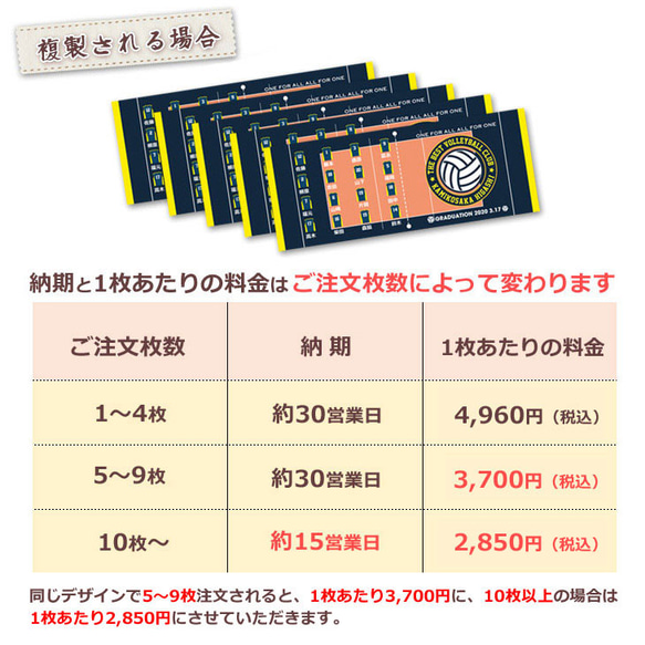 バレーボール卒団記念【10枚以上購入で1枚2,850円】　お名前、背番号、ユニフォーム、エンブレムが入る今治製プチフェイ 10枚目の画像