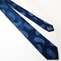 ネイビーペイズリーネクタイNavyPaisley Necktie 4枚目の画像