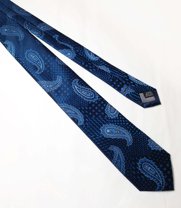 ネイビーペイズリーネクタイNavyPaisley Necktie 4枚目の画像