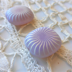 海葵灰紫色2顆捷克珠 第2張的照片