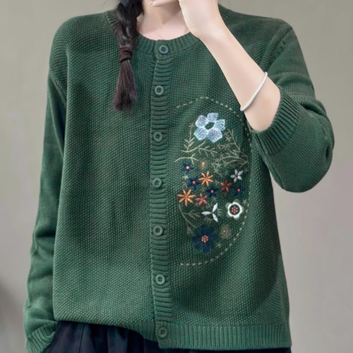 秋冬.全10色 刺繍ニットカーディガン.ブラウス.セーターのコート