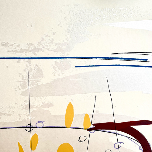 シルクスクリーン版画「after image, surfing 5th times」海 シルクスクリーン版画「after image, surfing 5th times」海