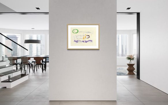 シルクスクリーン版画「after image, surfing 5th times」海／抽象画／絵画／コンテンポラリー  Q2395026887(18447円)