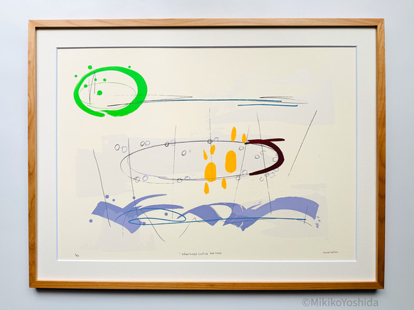 シルクスクリーン版画「after image, surfing 5th times」海 シルクスクリーン版画「after image, surfing 5th times」海