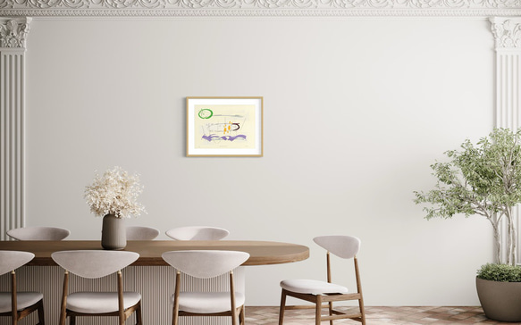 シルクスクリーン版画「after image, surfing 5th times」海／抽象画／絵画／コンテンポラリー  Q2395026887(18447円)