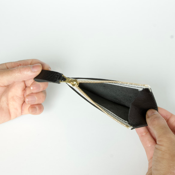 小さく薄いコンパクト財布 キャッシュレスウォレット｜ Italy本革・レザー （メンズ・レディース）　 8枚目の画像