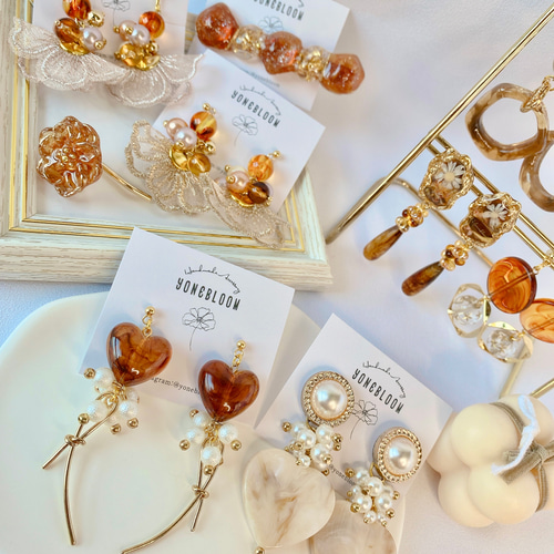 ✨秋冬 アンティーク ビーズ 大人可愛い ヘアクリップ ✨ヘアピン ゴールド ✨秋冬 アンティーク ビーズ 大人可愛い ヘアクリップ ✨ヘアピン ゴールド