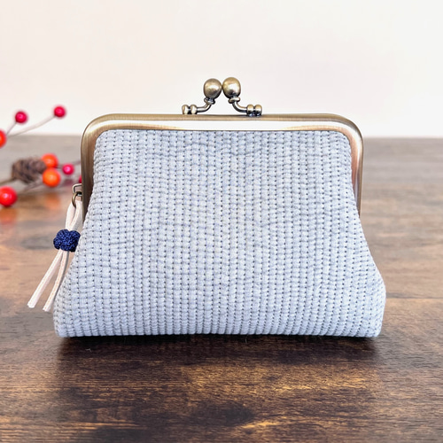 ヌビ＊がま口カード・小物入れ ミニ財布（グレー） その他ミニ財布