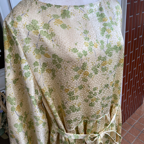 展示品＊着物リメイク☆パフスリーブワンピース