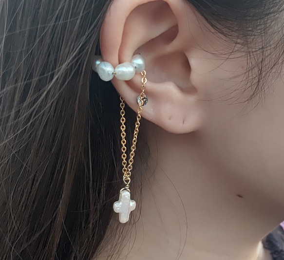 『24 / 7.』（earcuff）淡水パール 2枚目の画像