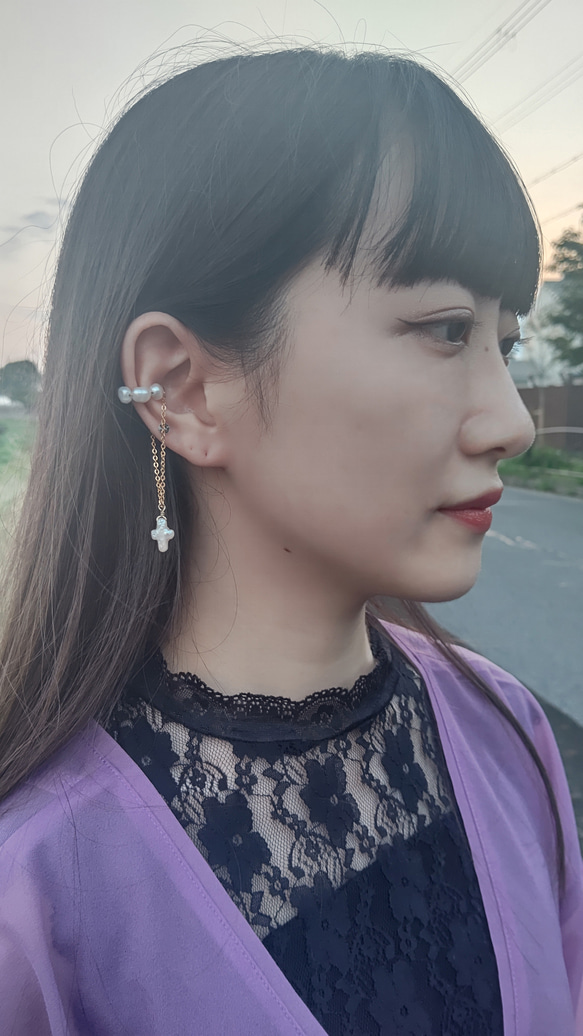 『24 / 7.』（earcuff）淡水パール 7枚目の画像