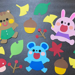 秋の壁面飾り　紅葉　イチョウ　11月 1枚目の画像