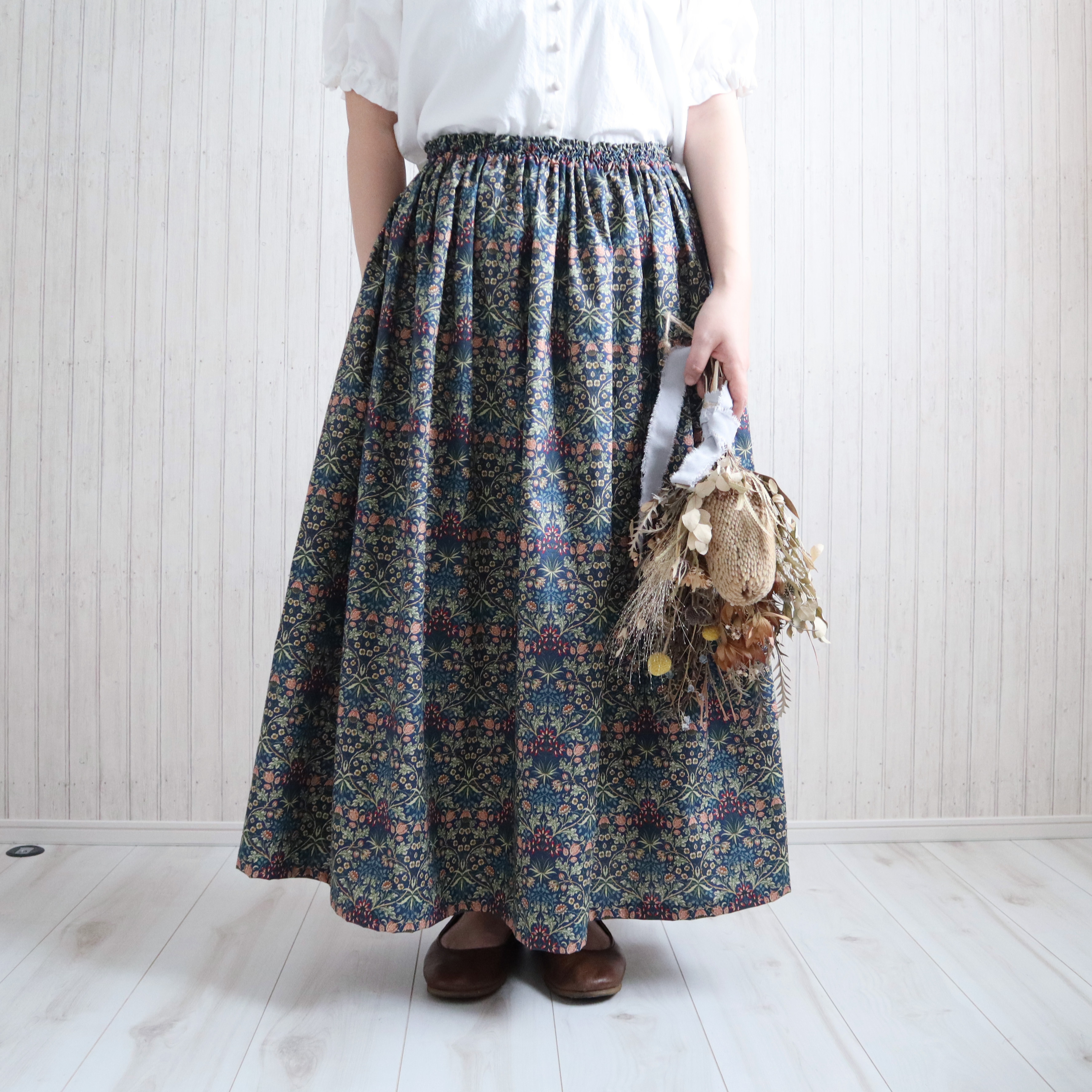 【受注製作】選べるモリススカート｜低身長さんのためのナチュラル服ELLIE(エリー)