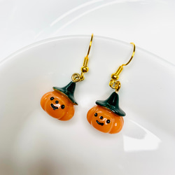 ジャック・オ・ランタン！可愛いオバケカボチャのピアス/イヤリング