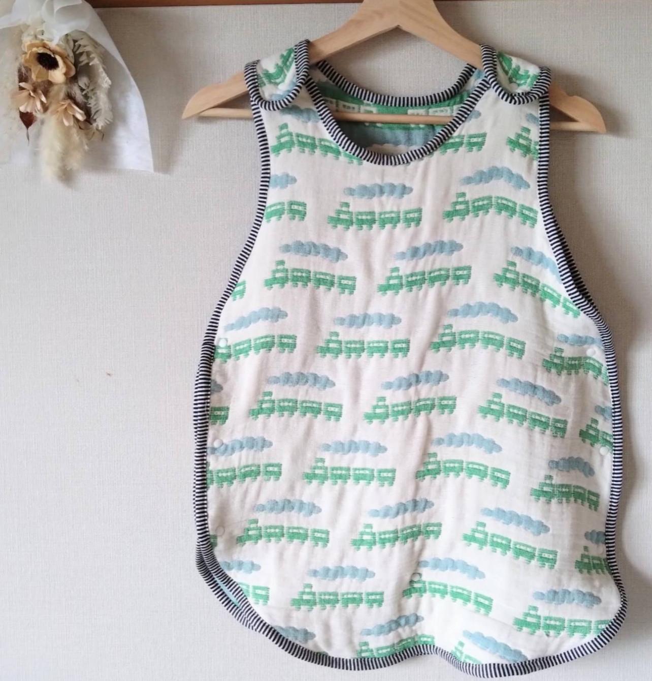 ６重ガーゼ　ふんわりスリーパー　寝冷え防止