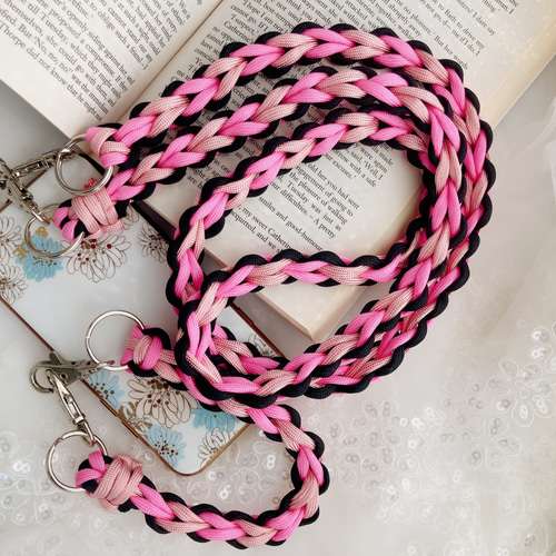 オーダー見本】パラコード スマホハンドストラップ ツイード